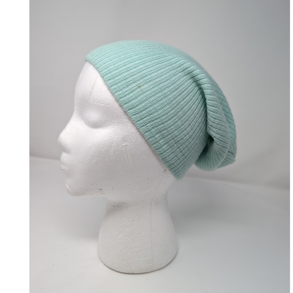 Rue21 Y2K Ribbed Knit Slouchy Beanie Hat Mint Green Pastel Streetwear Casual